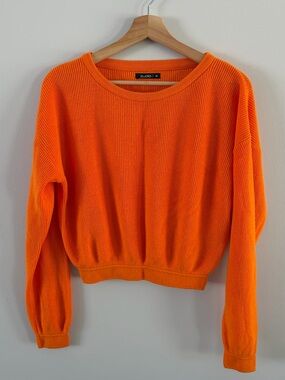 Vibrant Orange Crewneck Sweater